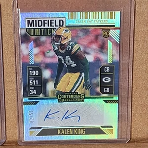 Kalen King 2024 Contenders Rooke Midfield Ticket Auto #2/50 Green Bay Packers - Picture 1 of 3