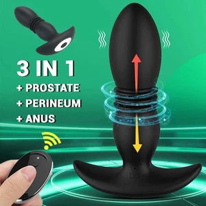 Thrusting Dildo Vibrator Wireless Telescopic Prostate Massager Adult Sex Toy Men - Picture 1 of 13