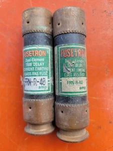 Pair Of Bussmann Fusetron FRN-R 20 20A 250V RK5 Fuse Nos - Picture 1 of 2