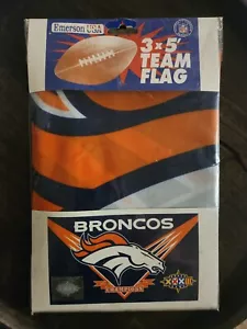 Vintage NFL Denver Broncos XXXII Champhionship Football Sports Flag Banner 3'x5' - Picture 1 of 3