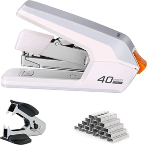 Deli Effortless Desktop Stapler, 40 Sheet Capacity, One Finger Touch Stapling, E - Picture 1 of 12