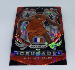2020-21 Prizm Draft Picks Red Cracked Ice KILLIAN HAYES CRUSADE #92 Pistons - Picture 1 of 2