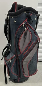 Tommy Armour 6 Way Golf Bag Stand With Shoulder Straps Navy Blue, Black, Red - Picture 1 of 12