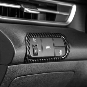 Carbon Fiber ABS Headlight Adjustment Switch Cover Trim For Hyundai Elantra N - Picture 1 of 7