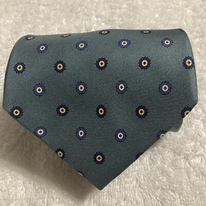 Tommy Hilfiger grüne geometrische Seidenkrawatte - 56" L x 3,5" W. - Bild 1 von 6