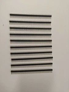 10x Stiftleiste schwarz | 40 Pins | 2,54mm |  Pin Header Breadboard Arduino  - Bild 1 von 1