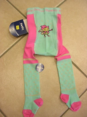 ewers Strumpfhose, zartgrün/rosa  mit Biene als Po-Motiv.   NEU!!! - Bild 1 von 3