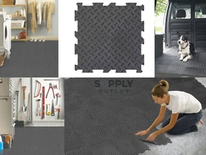 10 x Alpha Tile Workshop Van Garage Shed Utility Recycled Rubber Tiles 30 x 30cm - Picture 1 of 11