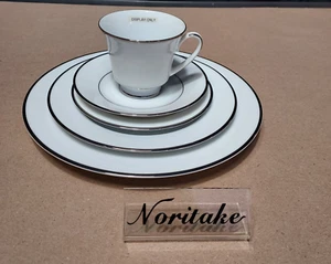 Noritake Contemporary Fine China SPECTRUM Silver 2983 5 pc Setting New w/o Box - Picture 1 of 3
