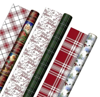 Hallmark Premium Bulk Reversible Christmas Gift Wrap Set - Image 1 of 4