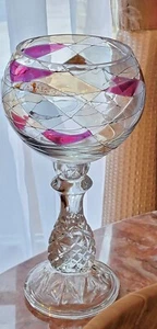 Vintage PartyLite Mosaic Tiffany Stemmed Challis Candle Holder - Picture 1 of 6