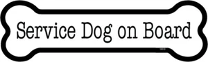 Diensthund an Bord Hundeknochen Auto Kühlschrankmagnet 2"x7" Made in USA UV-beständig - Bild 1 von 3