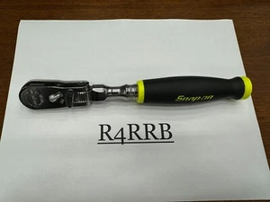 Snap-on Tools USA 3/8" Drive HIVIZ Soft Grip Locking Flex Head Ratchet FHX80BHV - Picture 1 of 15