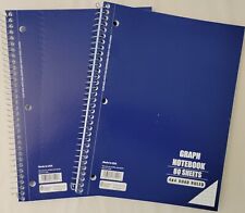 Graph Notebook, 80 Sheets, 4x4 Quad Ruled New, Set Of 2