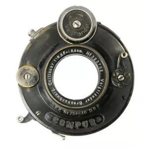 VOIGTLANDER COLLINEAR 16,5cm F6.3 165mm OBIETTIVO VINTAGE IN OTTURATORE COMPUR - Foto 1 di 6