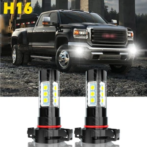 5202 LED Fog Light Bulbs 6000K WHITE for GMC Sierra 1500/2500/3500 2007-2019 - Picture 1 of 12