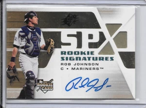 2008 Rob Johnson Rookie Autograph Baseball Card #138 SPx Seattle Mariners - Imagen 1 de 2
