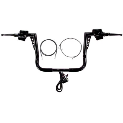 Kit de manillar Hot Shot 2016-2023 Harley Ultra & Limited 1/4" negro 12" con ABS Foto 1 de 4
