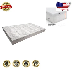 Medium Breed-Friendly Gel Memory Foam Pad 34x26 - Keeps Pets Comfy Indoors - Picture 1 of 3