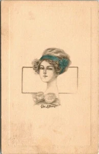 ARTISTA FIRMADO - MURRY - ILUSTRACIÓN DE MUJER ART DECO - POSTAL DE COLECCIÓN - Imagen 1 de 2
