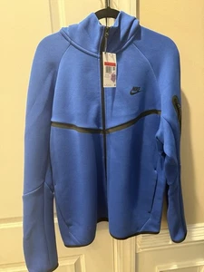 Nike Tech Fleece Windrunner Kapuzenpullover mit Reißverschluss royalblau HV0949-480 Herren Größe Large - Bild 1 von 3