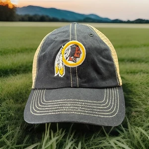 Truckermütze Marke Washington Redskins schwarz Netzrücken Druckknopflasche bestickt '47 - Bild 1 von 14
