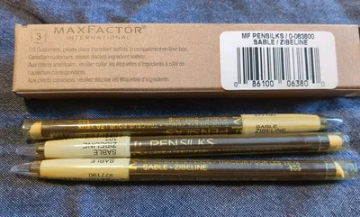 Lápiz de ojos Max Factor Pensilks SABLE NUEVO sellado LOTE DE 3 Foto 1 de 4