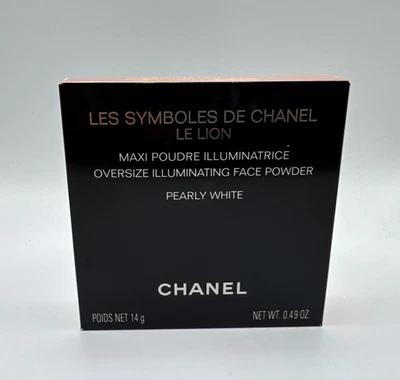 Pó facial Chanel Les Symboles de Chanel tamanho grande ~ LE LION - Branco perolado - Imagem 1 de 4