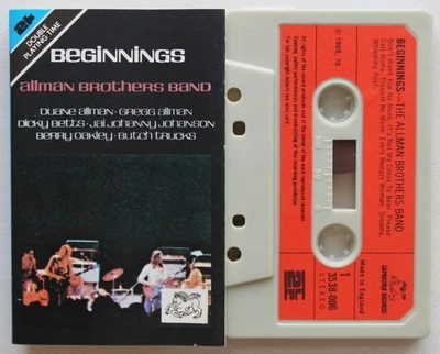 THE ALLMAN BROTHERS BAND - BEGINNINGS (CAPRICORN 3538006) 1970s UK CASSETTE TAPE - Image 1 of 3