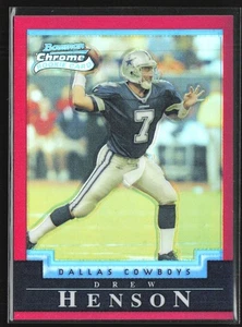 Drew Henson 2004 Bowman Chrome Red Refractor RC /210 #145 Dallas Cowboys - Bild 1 von 3