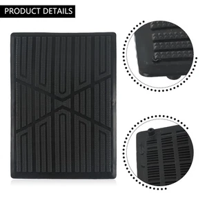 Car Carpet Plate Floor Pad Heel Foot Mat Pedal Patch Cover Black-PVC Waterproof - Picture 1 of 17
