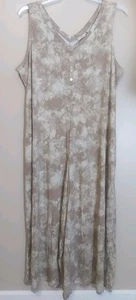 logo by lori goldstein Jumpsuit sandbraun Camouflage weites Bein Größe 1X - Bild 1 von 9