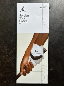 Jordan Tour Golf Glove Regular (Right) White Black Size M/L New - Picture 1 of 5