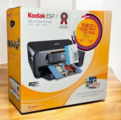 Kodak ESP 7 All In One Color Printer Copier Scanner Photos WiFi Bluetooth ESP-7 - Image 1 of 4
