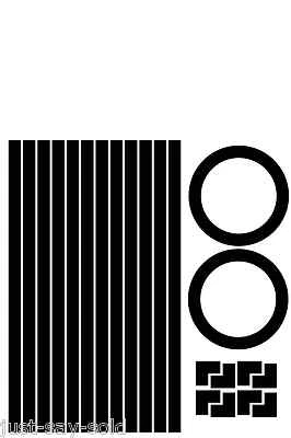 Cornhole/Maíz Agujero Tablero Rayas Borde Anillos Círculos Calcomanías Kit Completo Foto 1 de 3