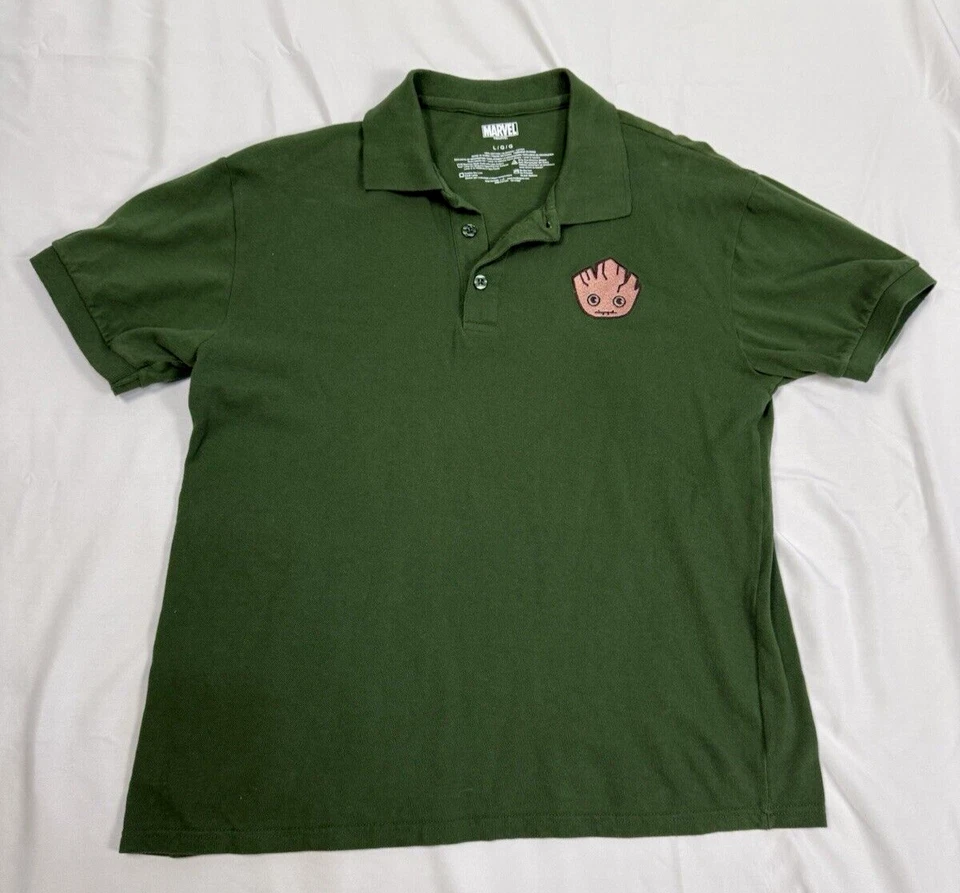 Polo verde Groot Guardianes de la Galaxia de Marvel Comics, talla juvenil grande Foto 1 de 4