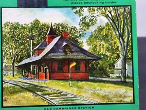 DELUX GUILD 340 PIECE Whitman "OLD CAMBRIDGE STATION" 18"X15.5" - Picture 1 of 2