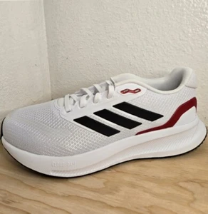 Men's Adidas  RUNFALCON 5 WIDE  White /Black / Better Scarlet  IE0551      #24 - Picture 1 of 12