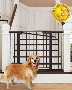 Cumbor 29.7-46" Arched Decor Baby Gate for Stairs, Mom's Choice Awards Winner - Picture 1 of 6