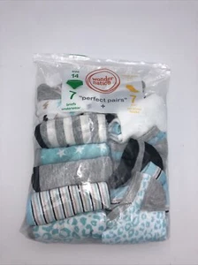 Wonder Nation "Perfect Pairs" 7 socks + 5 underwear, blue, Large 14 Briefs. - Picture 1 of 3