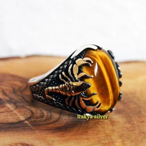 Tigers Eye Stone Handmade 925 Sterling Silver jewelry Gift Men's Ring 006 - Picture 1 of 6