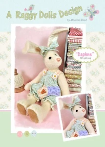 DAPHNE HARE - Sewing Craft PATTERN - Rabbit Cloth Doll Bear Shabby Chic Bunny - Picture 1 of 3