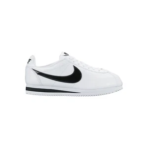 NIKE Classic Cortez Leather 398436-109 Wmn Sz 8 Old School Retro white/black - Picture 1 of 5
