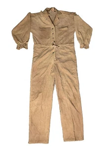 Unisex Corduroy One Piece Drawstring Coveralls Overalls Womens Large/Mens Medium - Picture 1 of 22