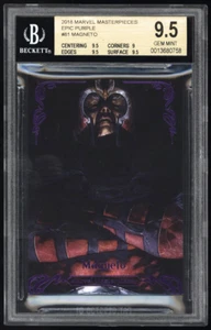2018 Marvel Masterpieces Epic Purple MAGNETO #d 106/199 BGS 9.5 Gem Mint POP 1 - Picture 1 of 2