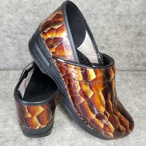 Damen Dansko Bronze Reptil Lackleder Profi Clogs Größe 38 6-6,5 - Bild 1 von 10