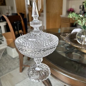 Hand Cut Lead Crystal Candy Dish - Picture 1 of 10