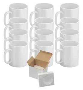12 Pack - 11oz Sublimation Mugs with Gift Box - Picture 1 of 2