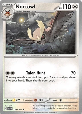 Noctowl 127/162 SV05 Temporal Forces Pokemon 009072 - Image 1 of 2