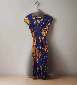 Dream Of Me Kleid Damen Medium Blumen Faux Wickel Hi-Lo Sommer Chic Bohemian - Bild 1 von 5